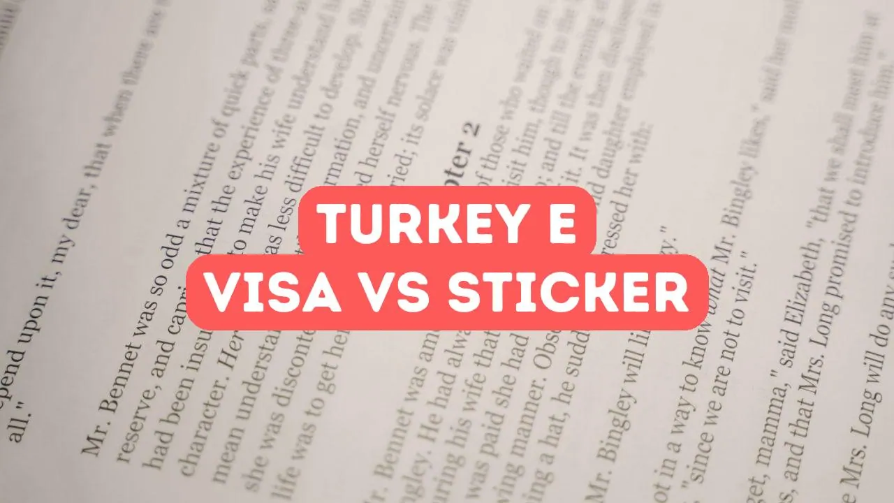 E-Visum für die Türkei vs. Sticker-Visum für Kurse
