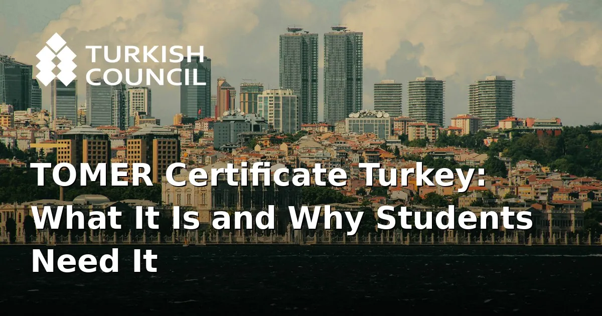 TOMER certificate Turkey - TOMER Certificate Turkey: What It Is and Why Students Need It